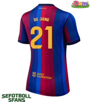 Barcelona Frenkie de Jong #21 Hemmatröja Kvinnor 2026-27 Kortärmad